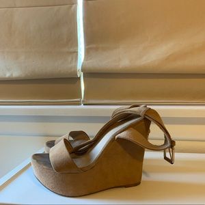 Aldo Brown Suede Wedges